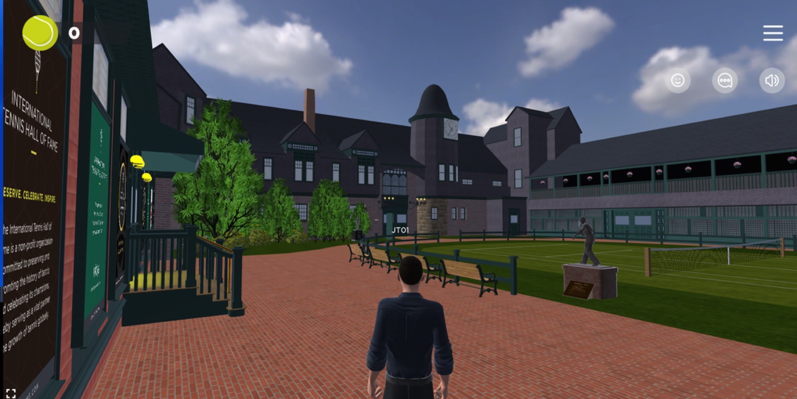 The recreated Victorian clubhouse and museum exterior